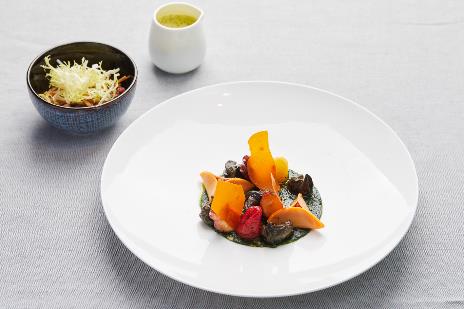 A plate of food on a table Description automatically generated