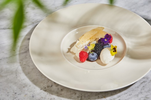 A plate of food on a table
Description automatically generated